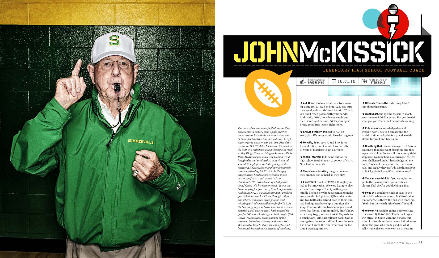 Sports Photographer STEVE BOYLE - ESPN the Magazine