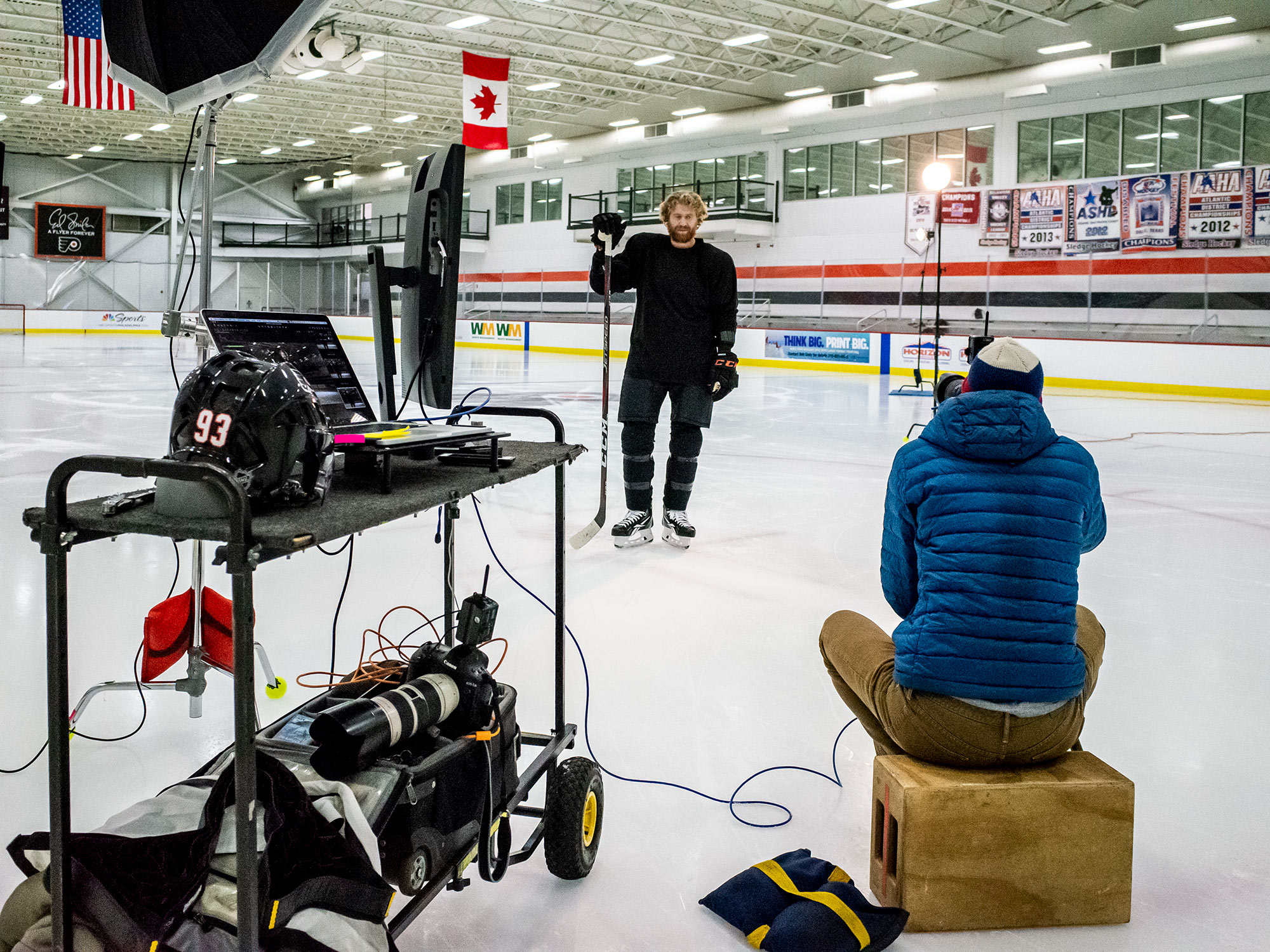 Philadelphia Sports Photographer Steve Boyle  - Behind the Scenes Photoshoot - NHL Hockey